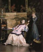 William McGregor Paxton The new necklace oil painting on canvas